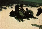 Frederic Remington Hungry Moon oil